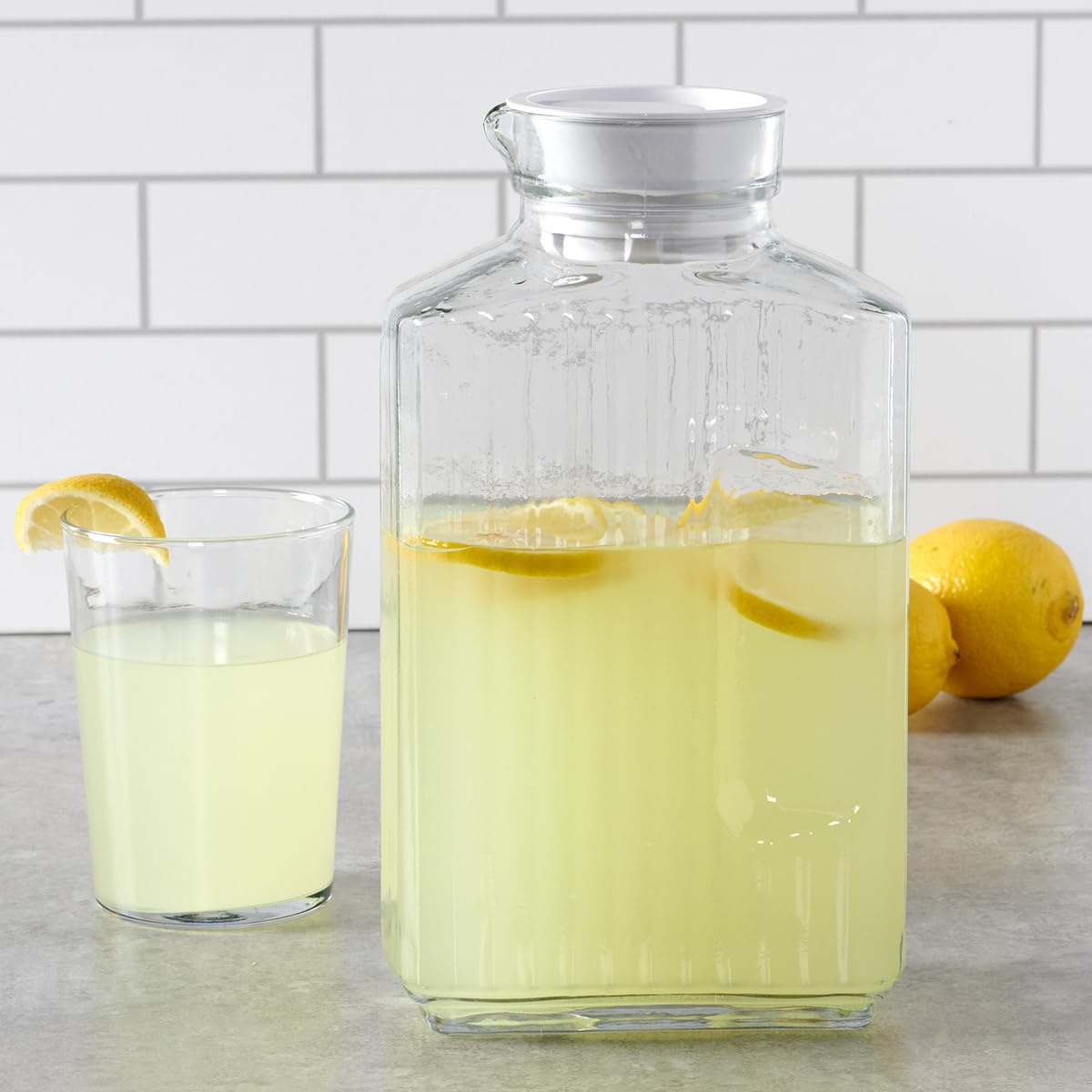 Anchor Hocking 2 Quart Bistro Pitcher with Lid, Pack of Two - Image 7