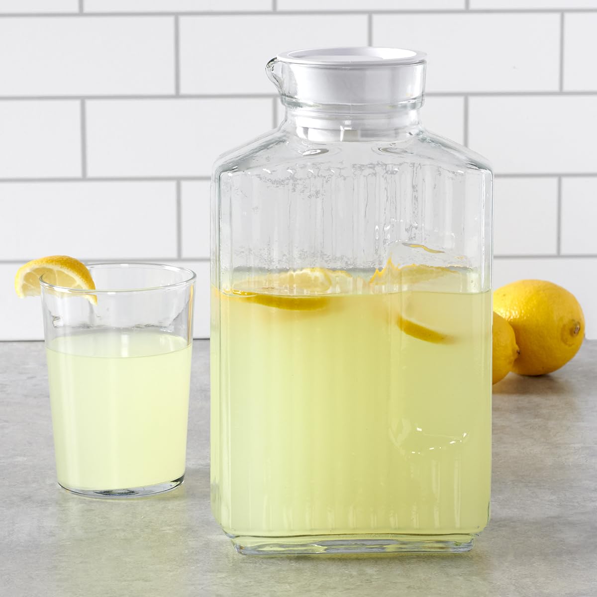 Anchor Hocking 2 Quart Bistro Pitcher with Lid, Pack of Two - Image 8