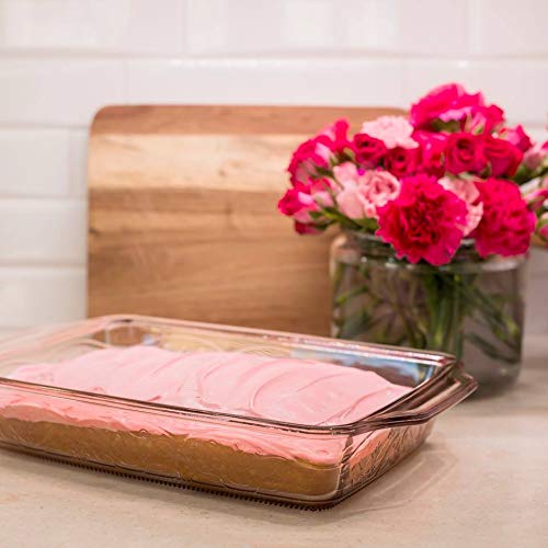 Anchor Hocking 3 Quart Rosewater Laurel Embossed Baker 12937AHG17 - Image 3