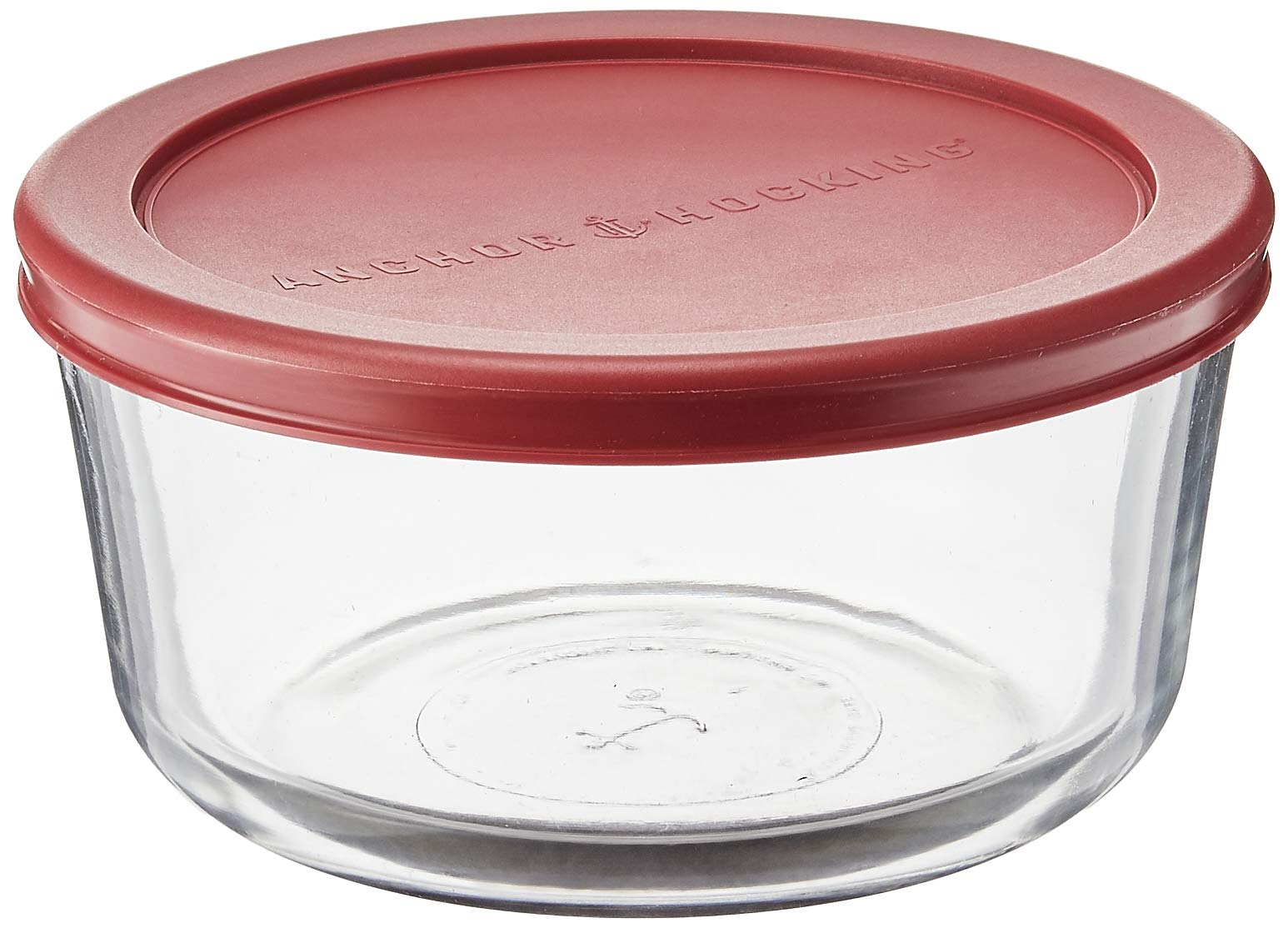 Anchor Hocking 4 Cup Glass Storage Containers with Lids, Set of 4 Glass Food Storage Containers with Red SnugFit Lids - Image 3