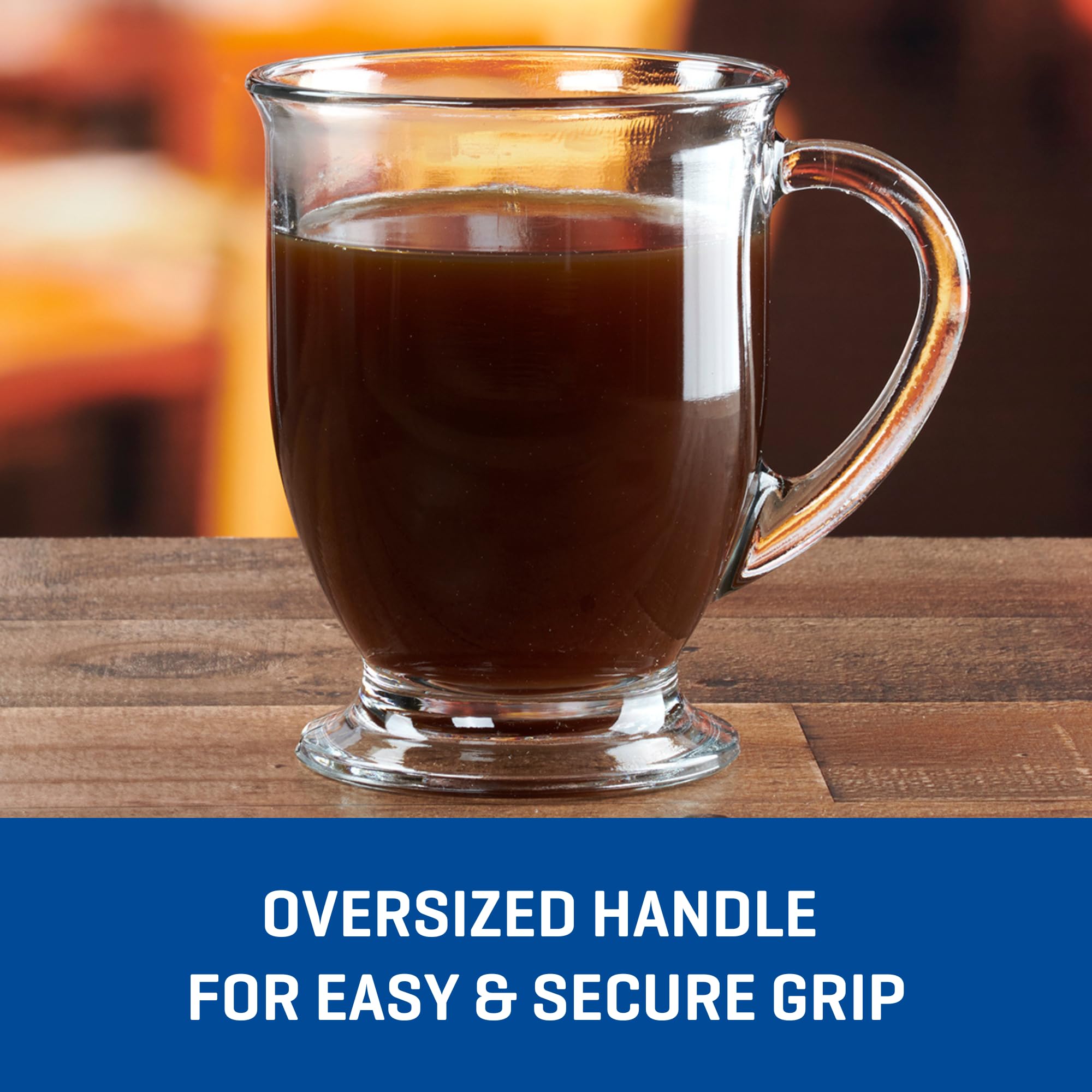 Anchor Hocking Café Glass Coffee Mugs, 16 oz, Set of 6 - Image 3