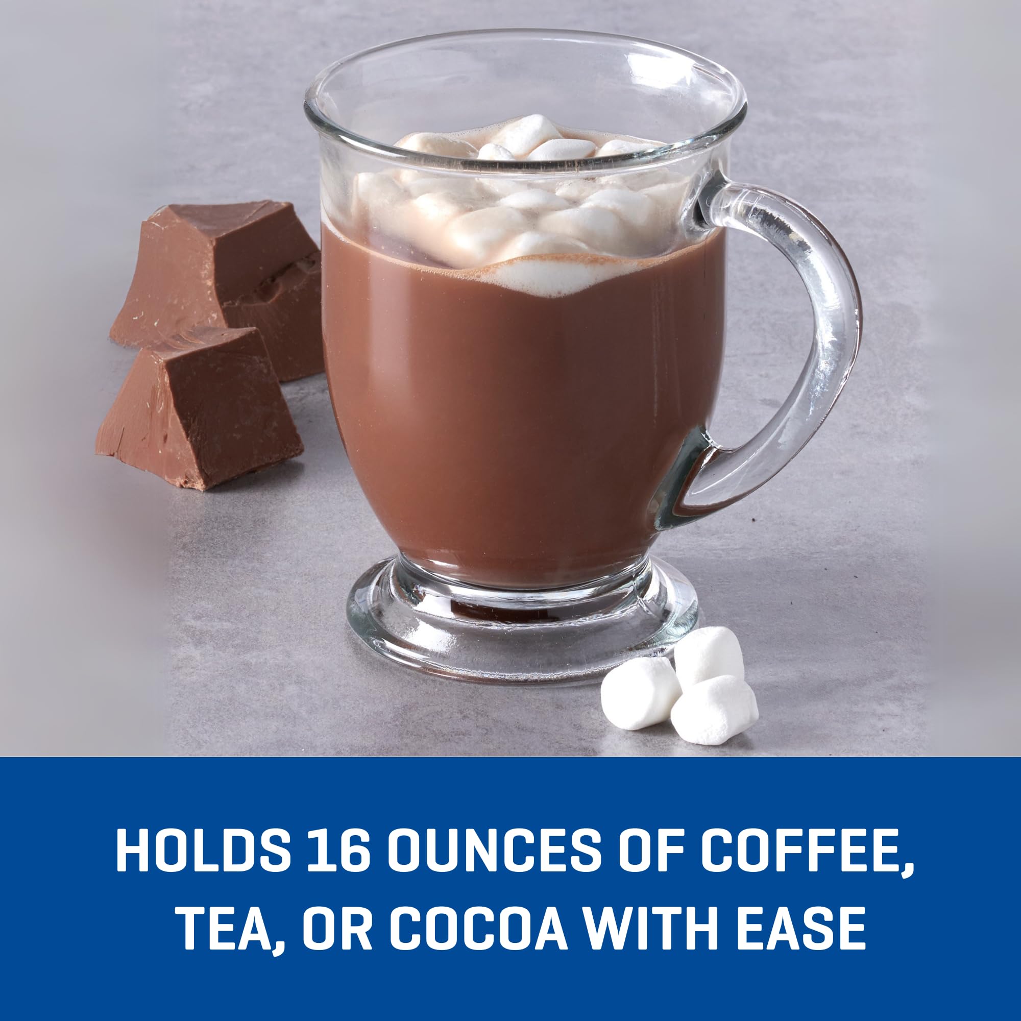 Anchor Hocking Café Glass Coffee Mugs, 16 oz, Set of 6 - Image 4