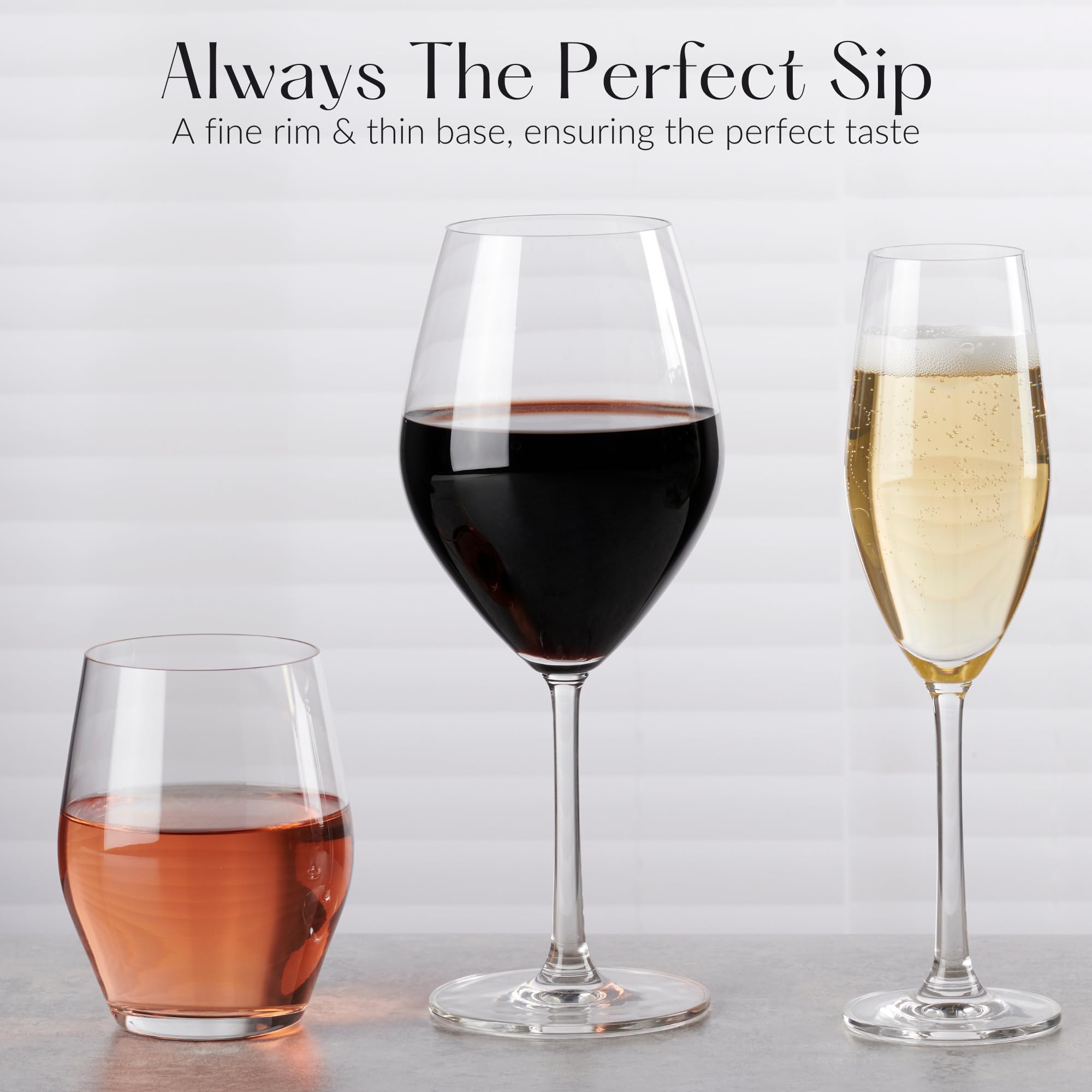 Ocean by Anchor Hocking Sondria Champagne Flute Glasses (4-pieces), 7-ounce, Dishwasher Safe - Image 4