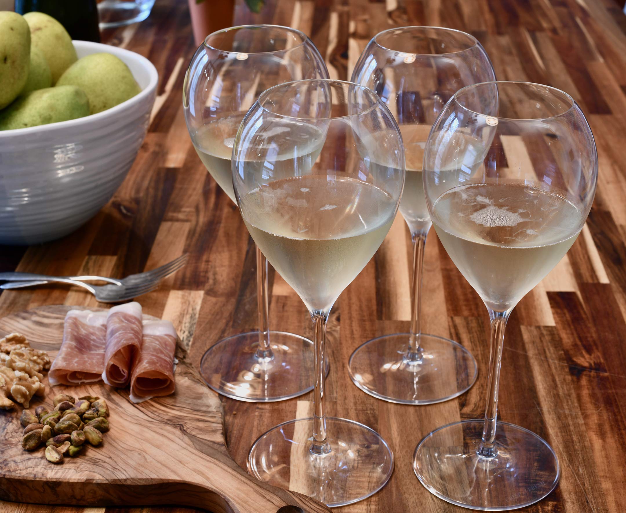 ONEIDA Flavor First, Crisp & Fresh, Set of 4, Crystal Wine Glasses by Karen MacNeil, Designed for Champagne, Rosé, and White Wines - Image 5