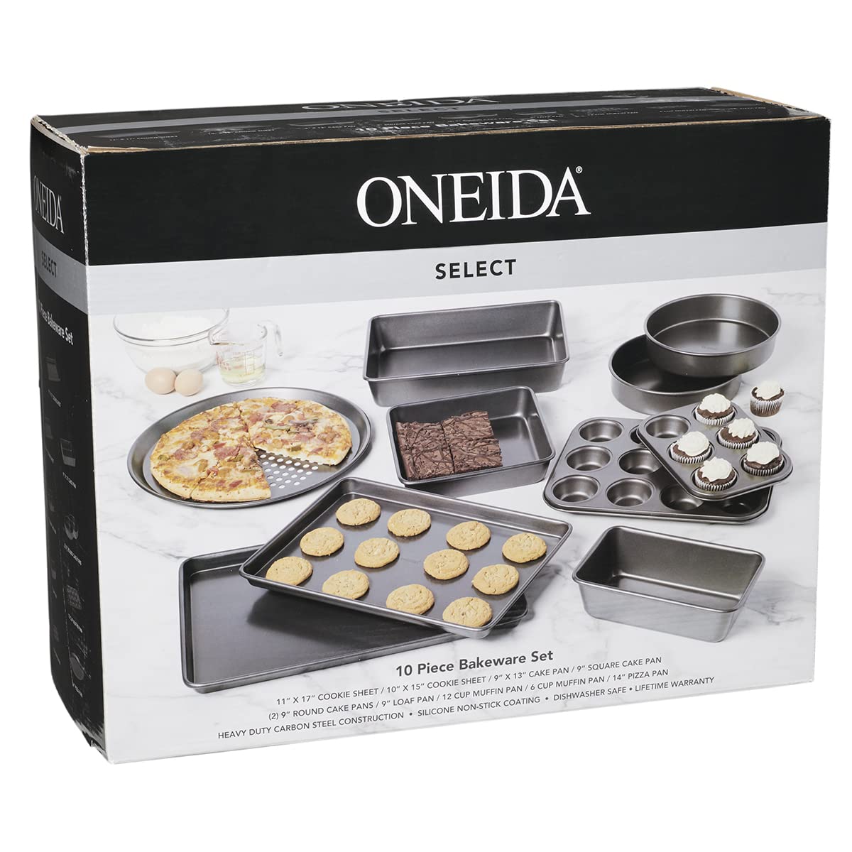 Oneida Select 10 Piece Nonstick Metal Bakeware Set, High-Performance & Dishwasher Safe,Silver - Image 12